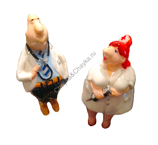 Лекари, 2  предмета в деревянном ларце