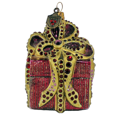 Рождественский презент ювелирный, пурпурный 8 см