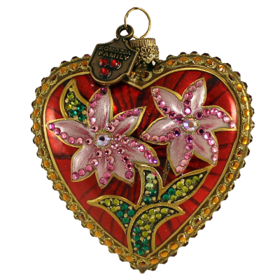 сердце Амариллис  ювелирное, 7 см