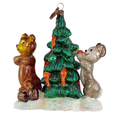 Медведь и Кролик с елкой,  коллекция Ностальгия